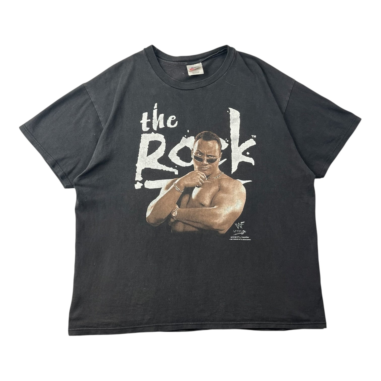 1998 WWF The Rock Wrestling Tee Black