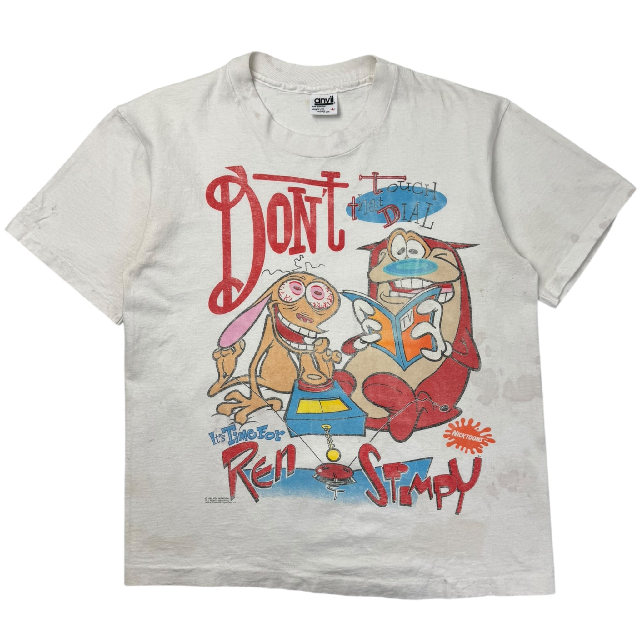 1992 Ren & Stimpy “Don’t Touch That Dial” MTV T-Shirt