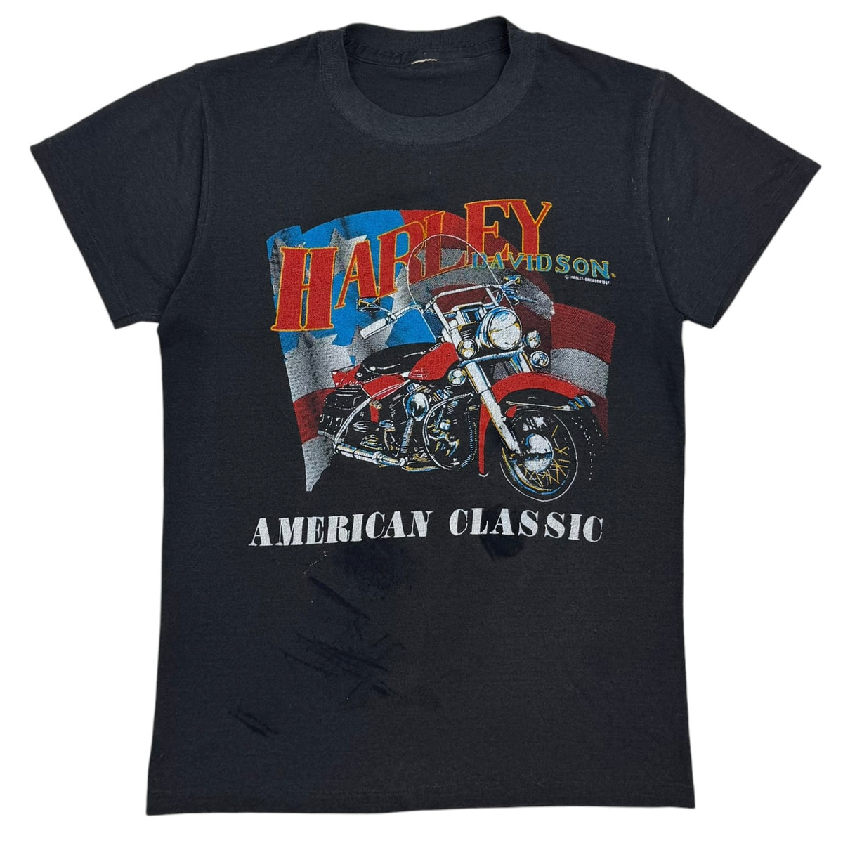 1987 Harley Davidson American Classic Tee Faded Black