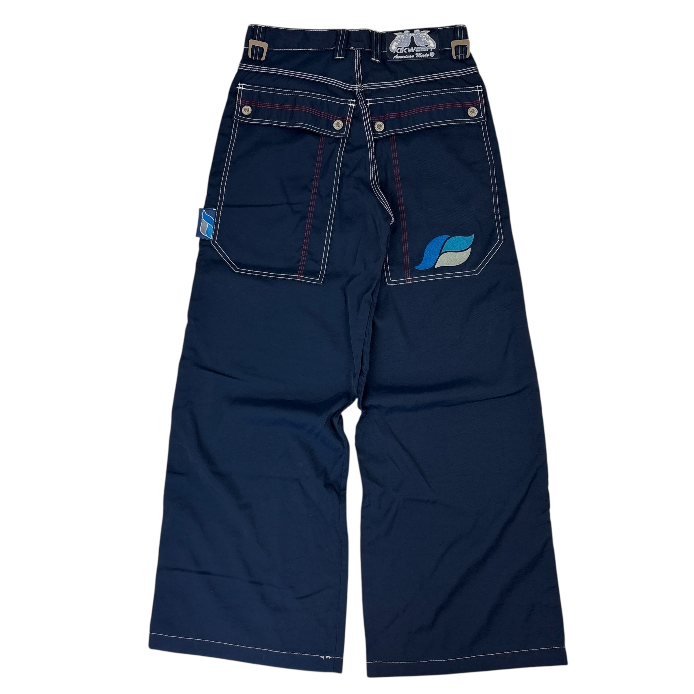 Vintage Y2K Kikwear Contrast Pants Blue