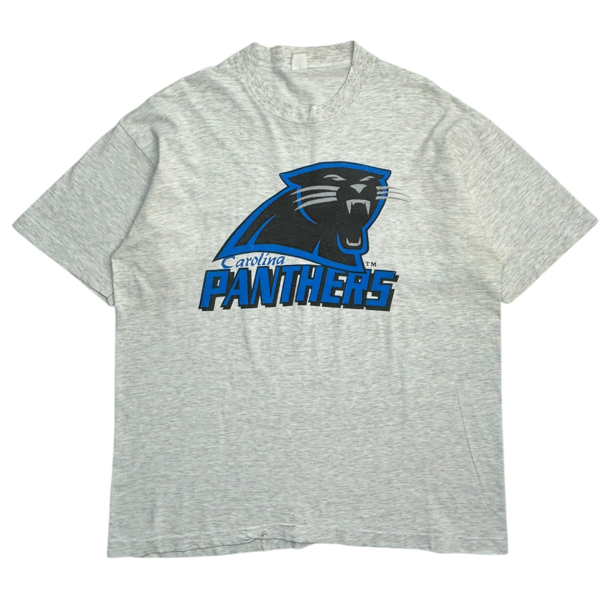 Vintage Carolina Panthers Logo Tee Heather Grey