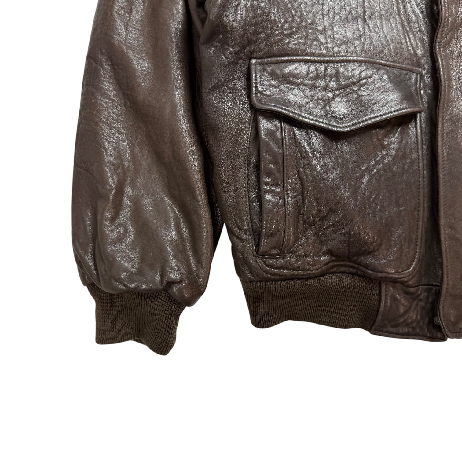 Vintage Avirex Leather Flight Jacket Brown