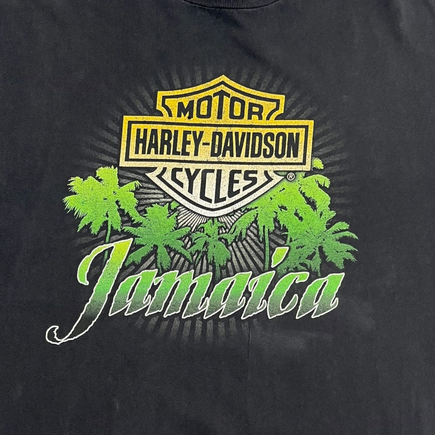 Harley Davidson Jamaica T-Shirt Faded Black