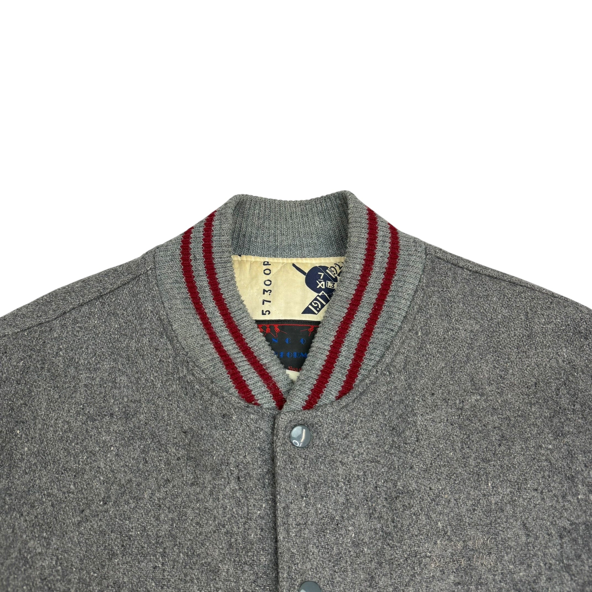 Vintage Hard Rock Cafe San Francisco “Save The Planet” Wool Varsity Jacket Grey