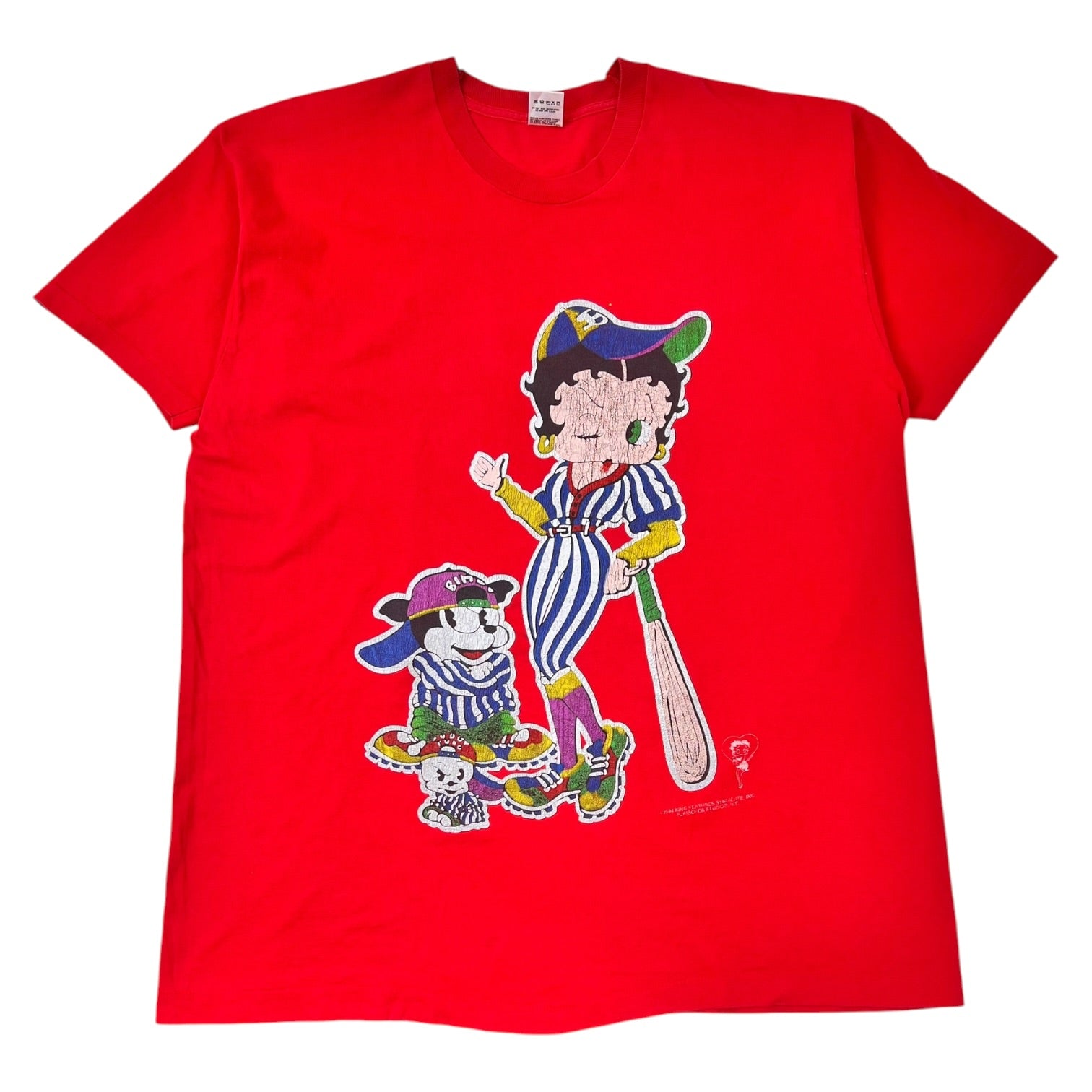 Vintage 1994 Betty Boop Baseball T-Shirt Red