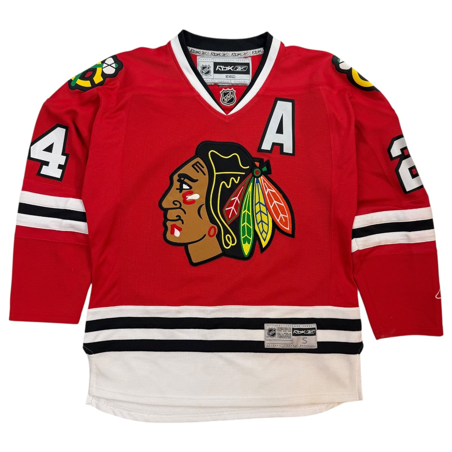 Vintage Reebok Chicago Blackhawks Havlat Home Jersey Red