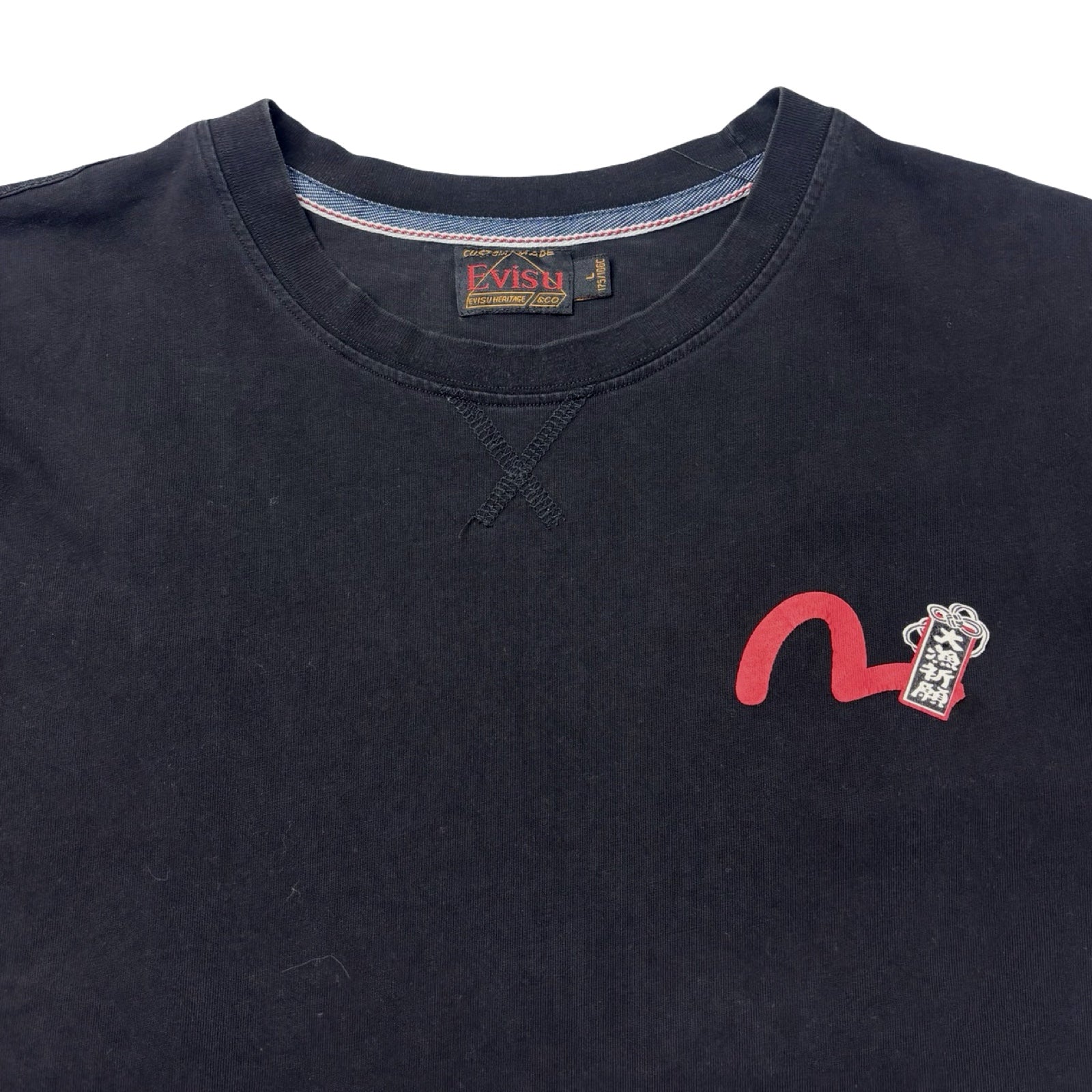 Evisu Graffiti Daruma Daicock T-Shirt Black