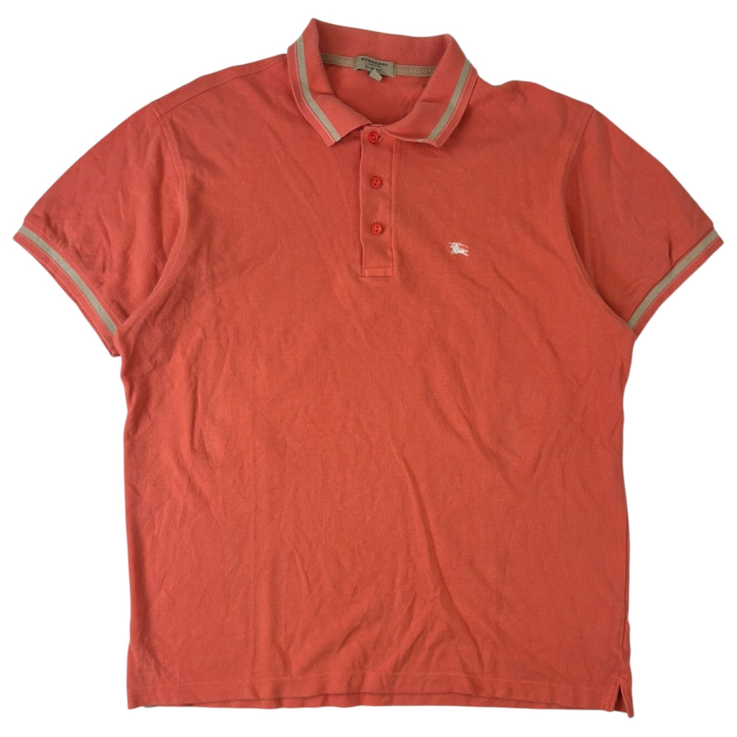 Burberry London Slim Fit Polo T-Shirt Coral