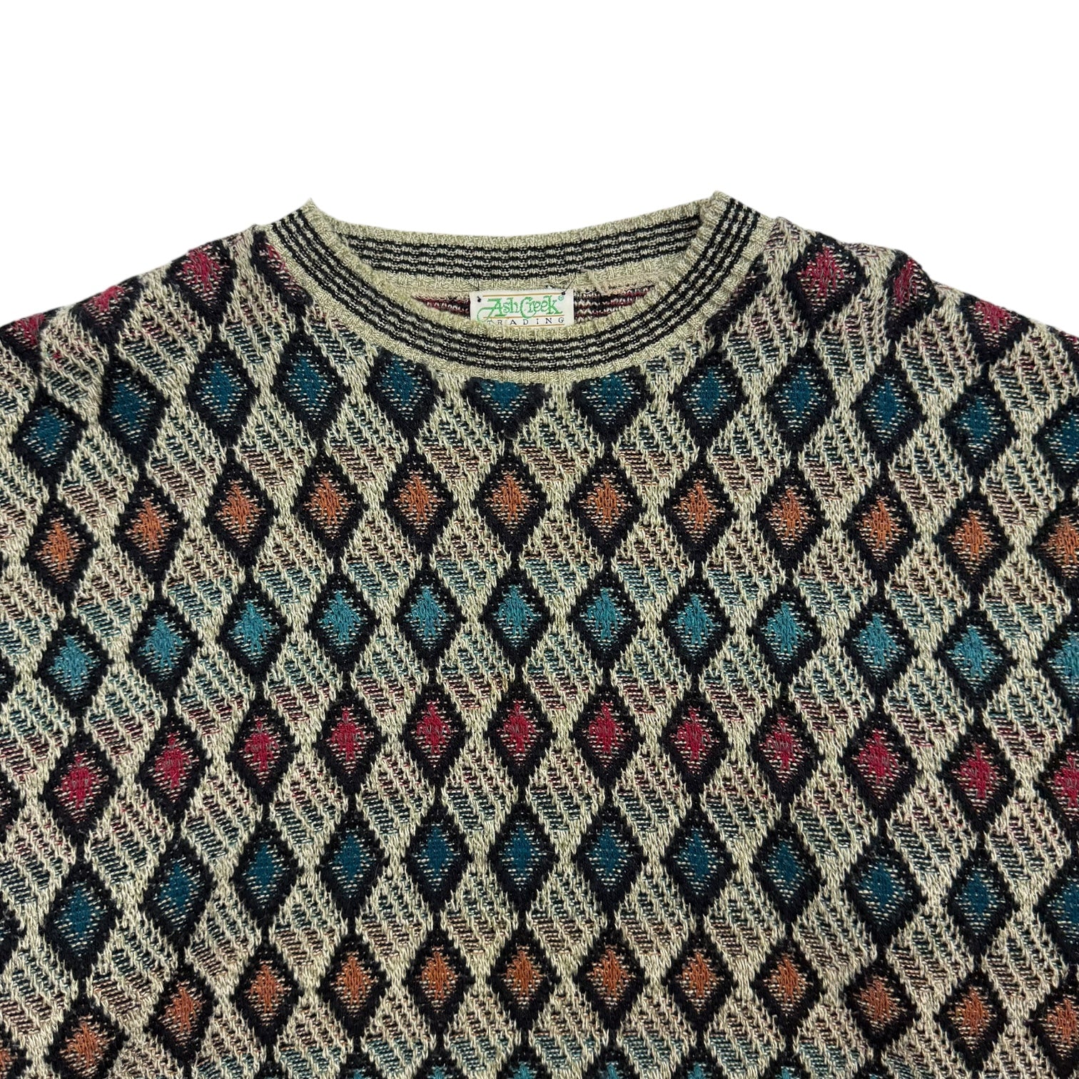 Vintage Diamond Knit Multicolour Sweater