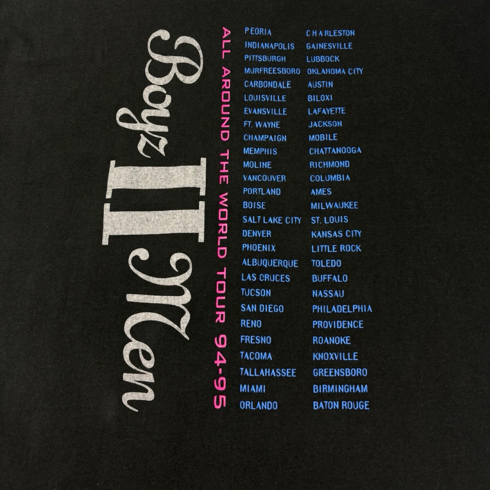 1994 Boyz 2 Men “All Around The World” Tour T-Shirt