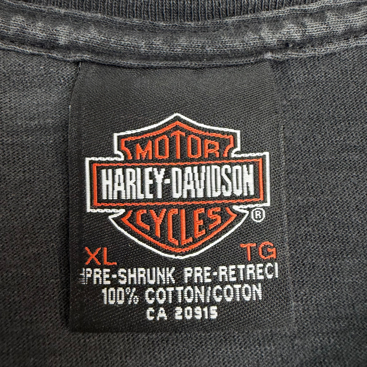 2003 Harley Davidson “Live To Ride” Eagle Flag Tee Black