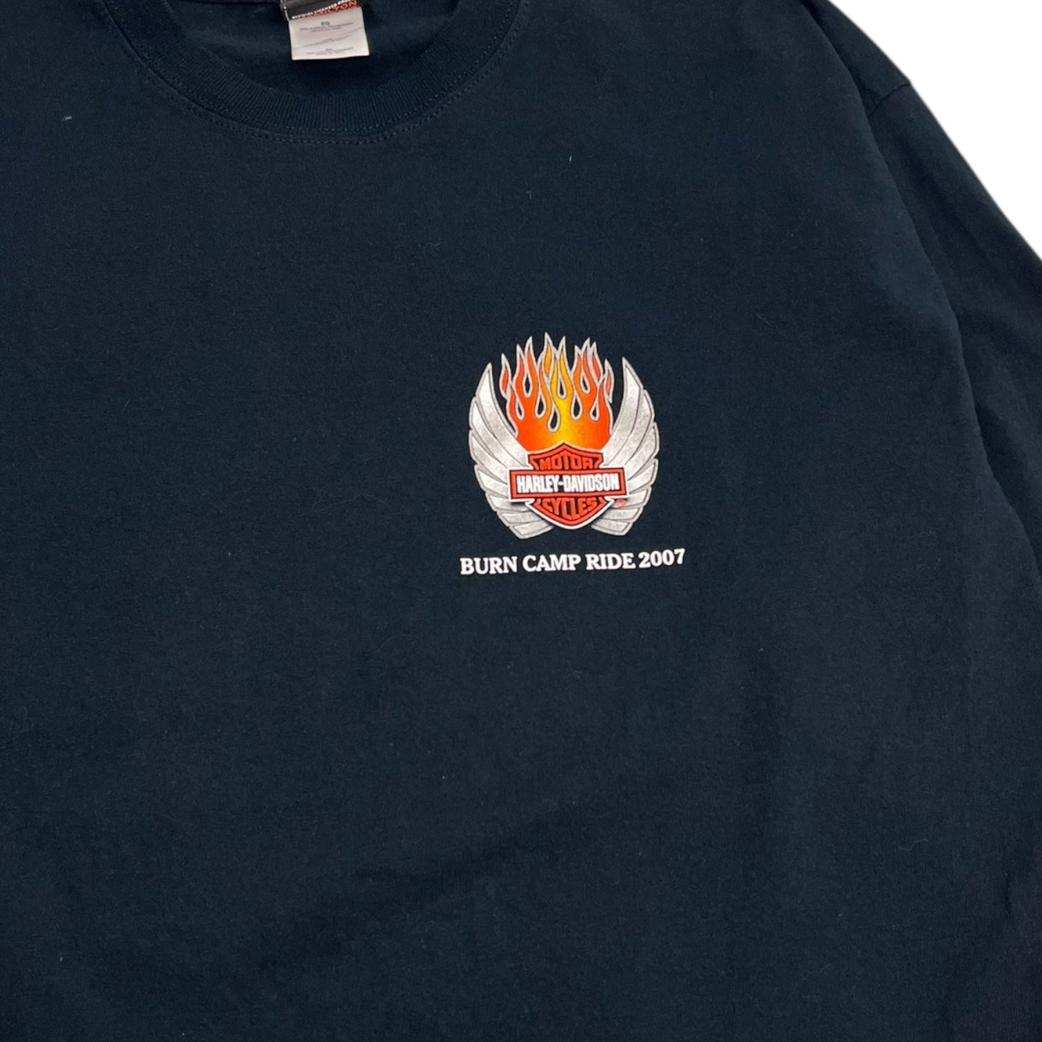 2007 Harley Davidson Firefighter Benefit Flame Sleeve Shirt
