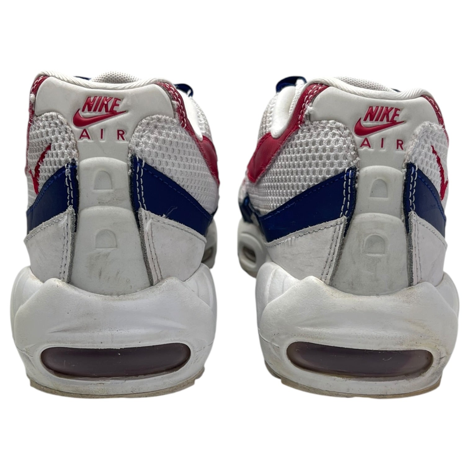 Nike Air Max 95 White Deep Royal Blue Gym Red (Used)