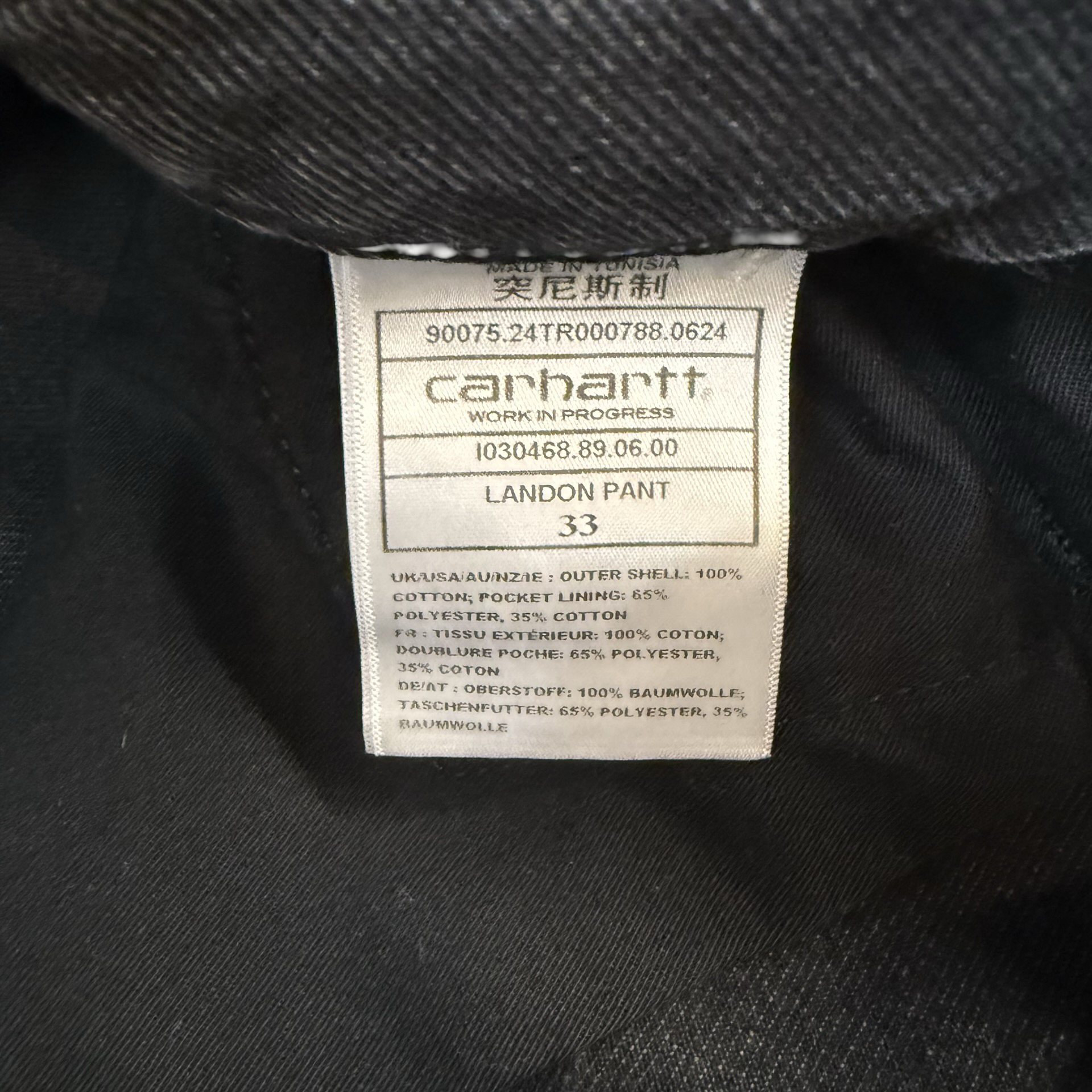 Carhartt WIP Landon Pants Black