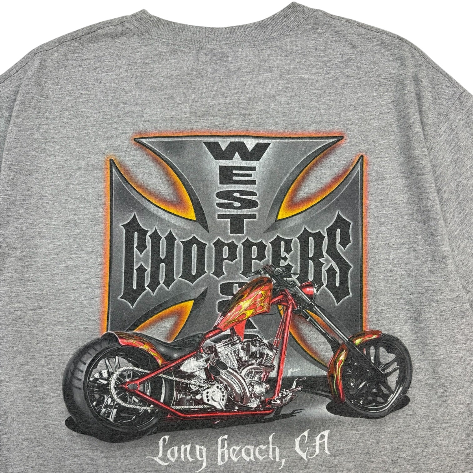 Vintage West Coast Choppers Long Beach T-Shirt Grey