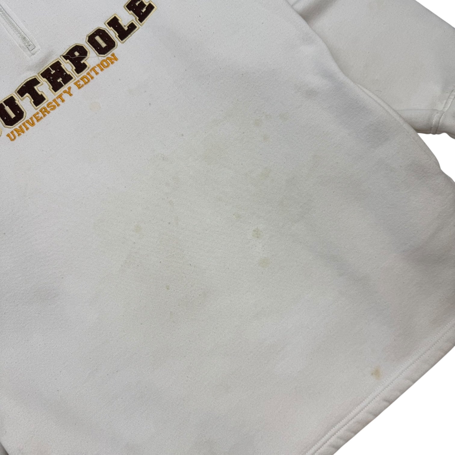 Vintage South Pole University Edition Quarter Zip Sweater White