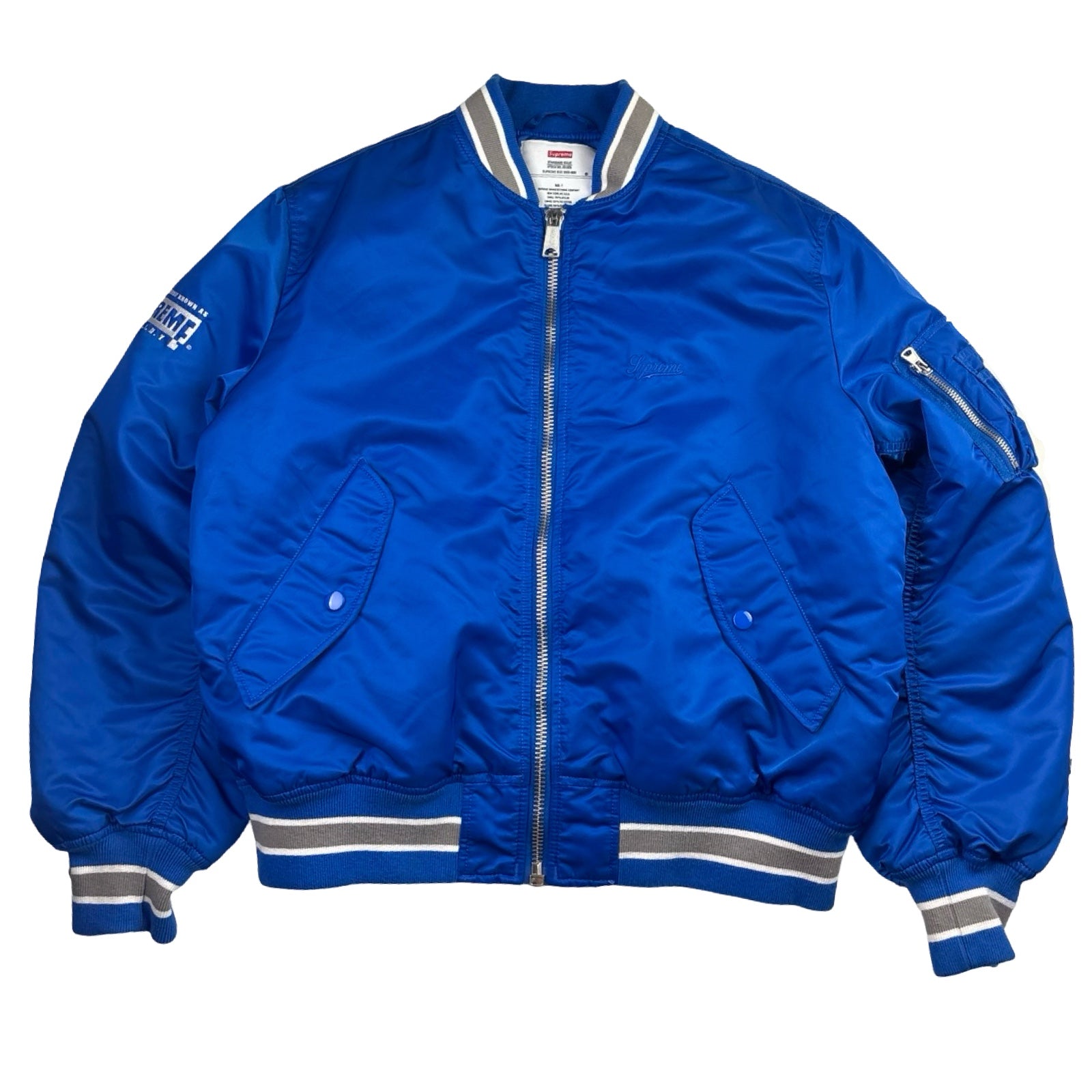 Supreme Second To None MA-1 Jacket Blue