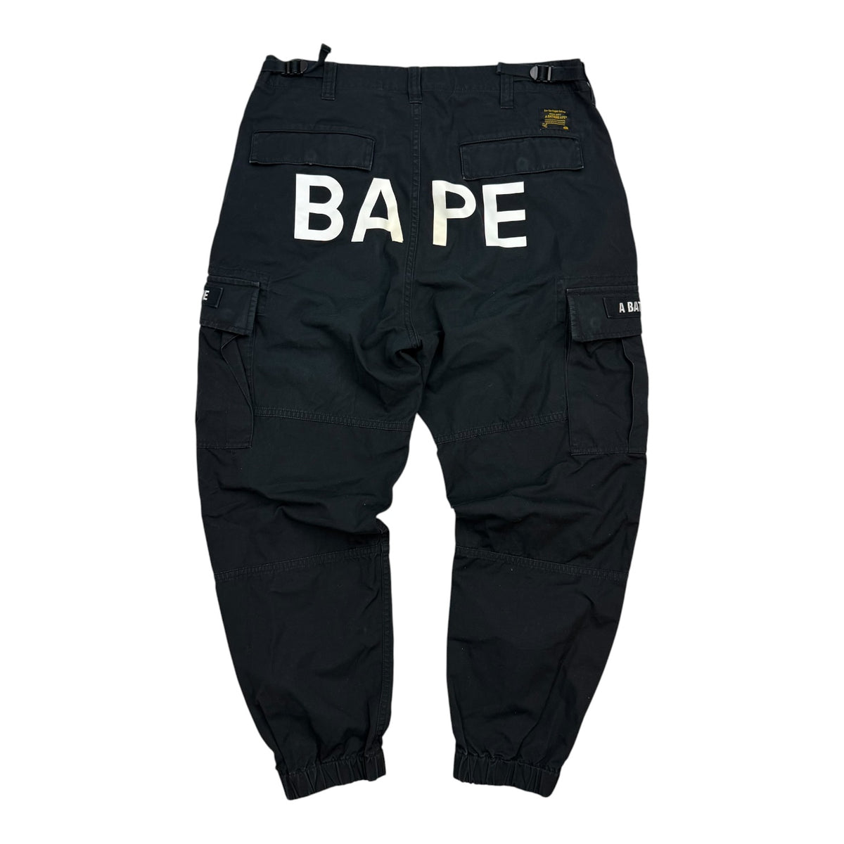 A Bathing Ape Bape Cargo Joggers Black
