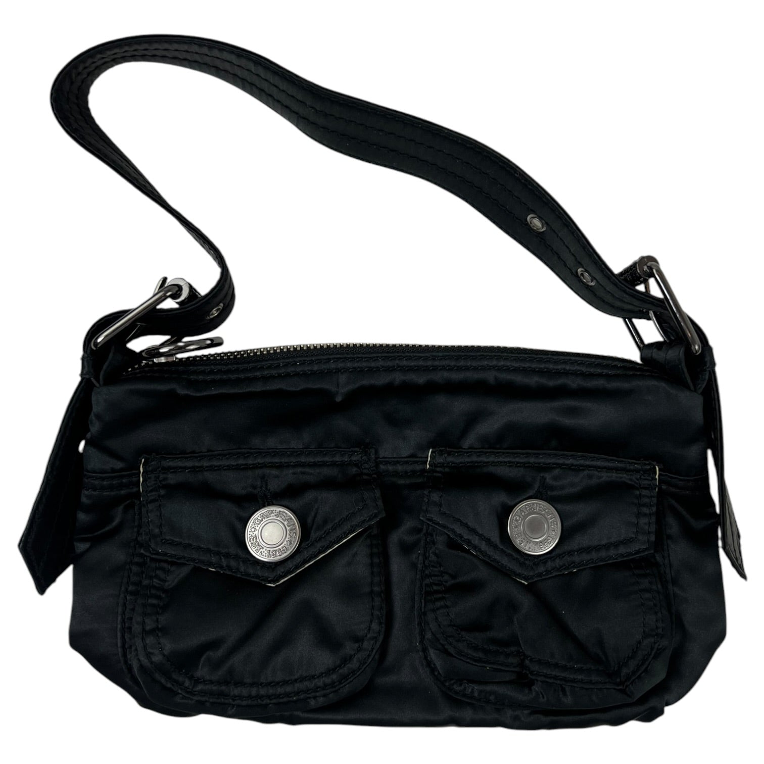 Vintage Gap Multipocket Cargo Shoulder Bag Black