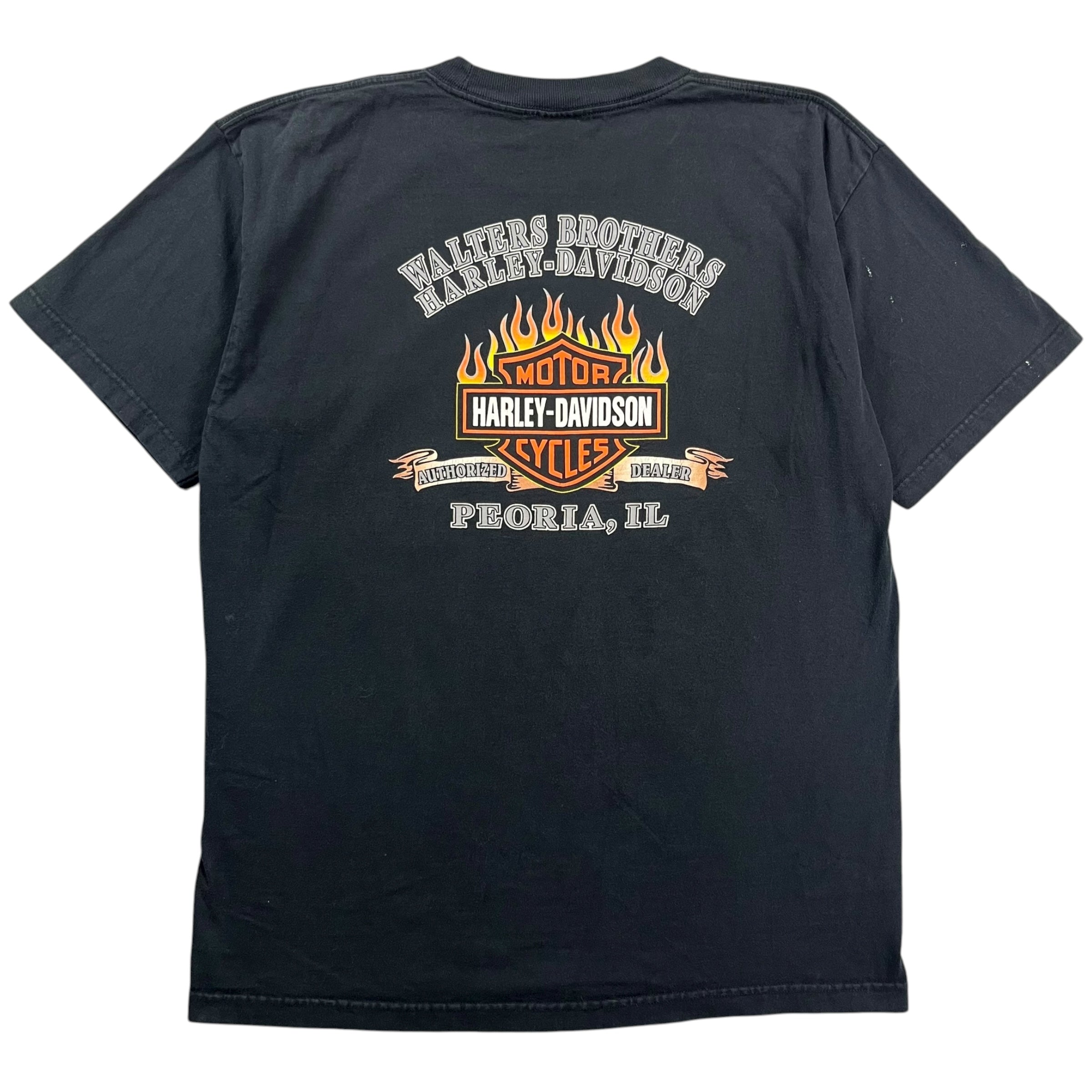 Vintage Harley-Davidson or Peoria, IL Tee Black