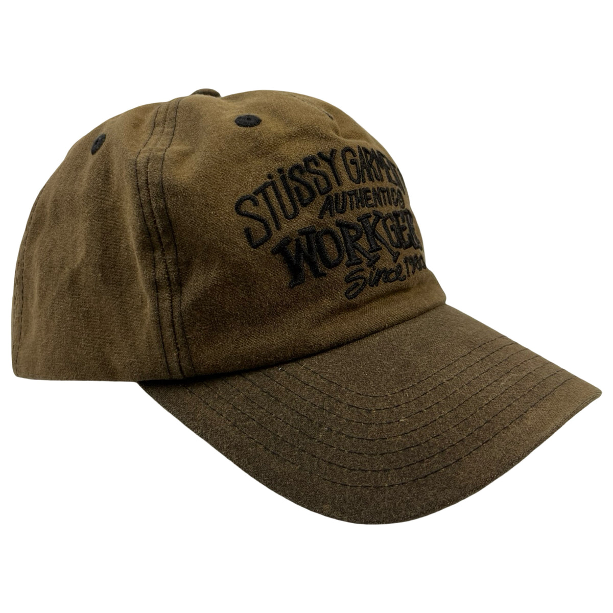 Stussy Mid-Depth Workgear Waxed Snapback Hat