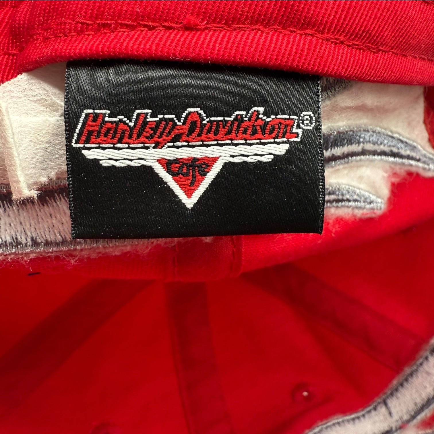 Vintage Harley Davidson Cafe Hat Red