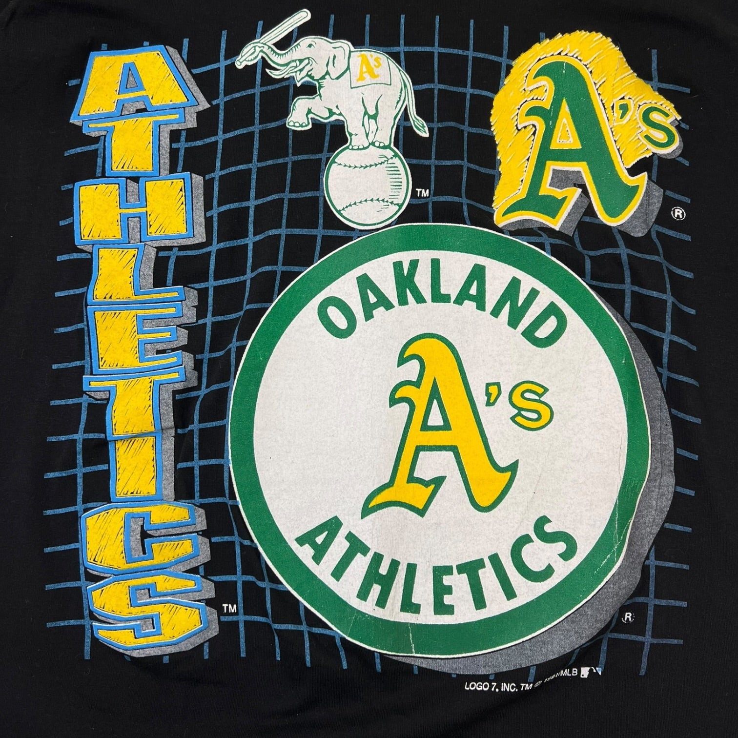 Vintage 1991  MLB Oakland Athletics baseball t-shirt Black