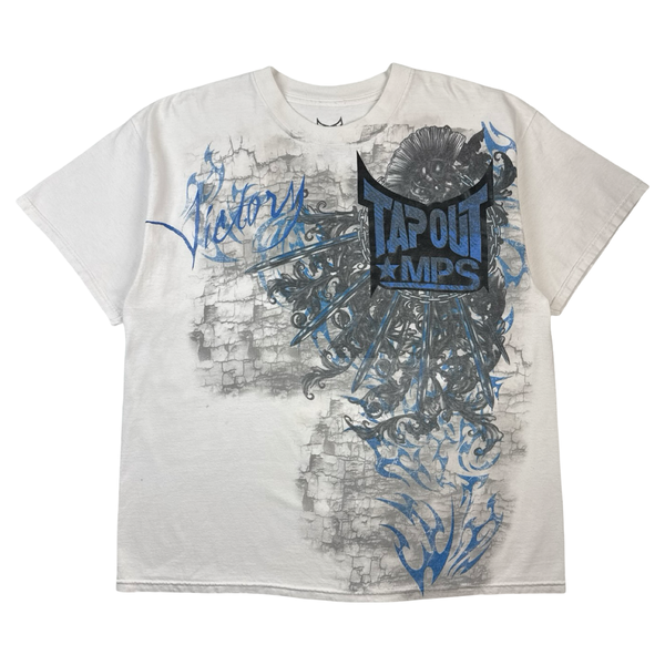 Vintage Y2K Tapout MPS Cyber Mall Goth T-Shirt White