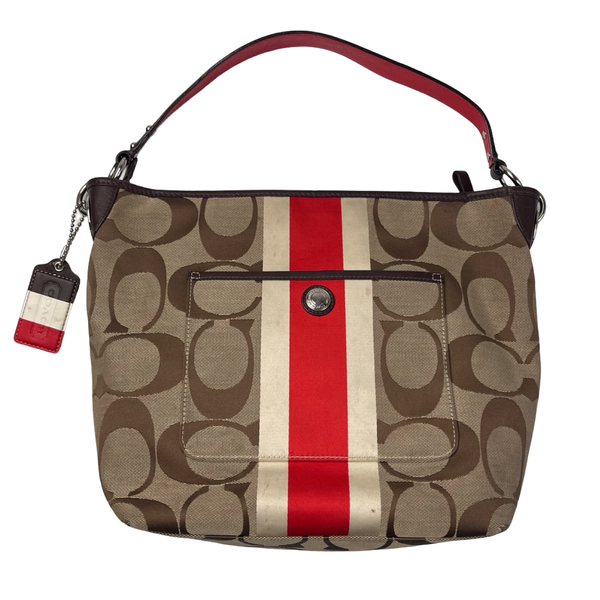 (W) Y2K Coach Hamptons Signature Stripe Bag