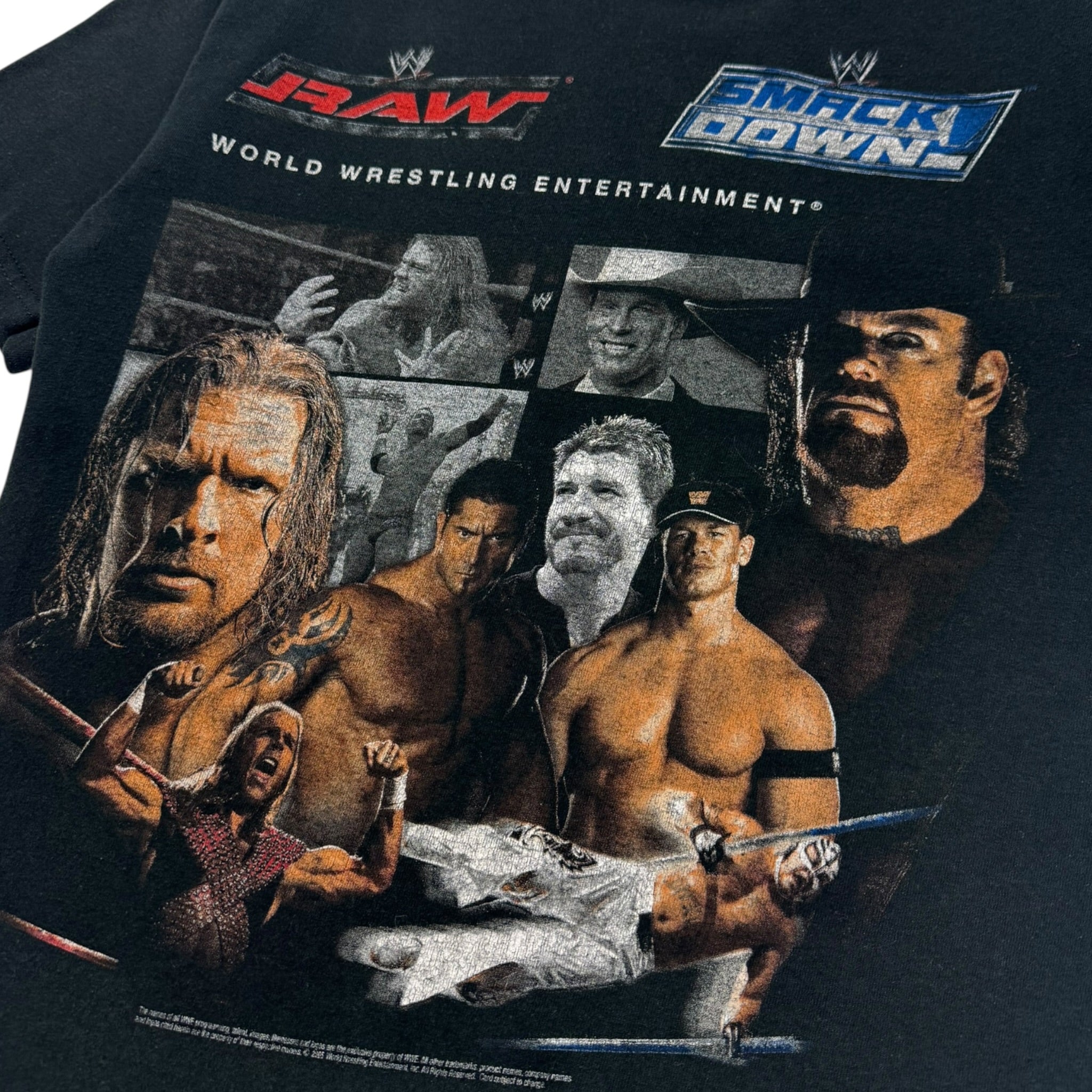 2005 WWE Raw & Smack Down Collage T-Shirt
