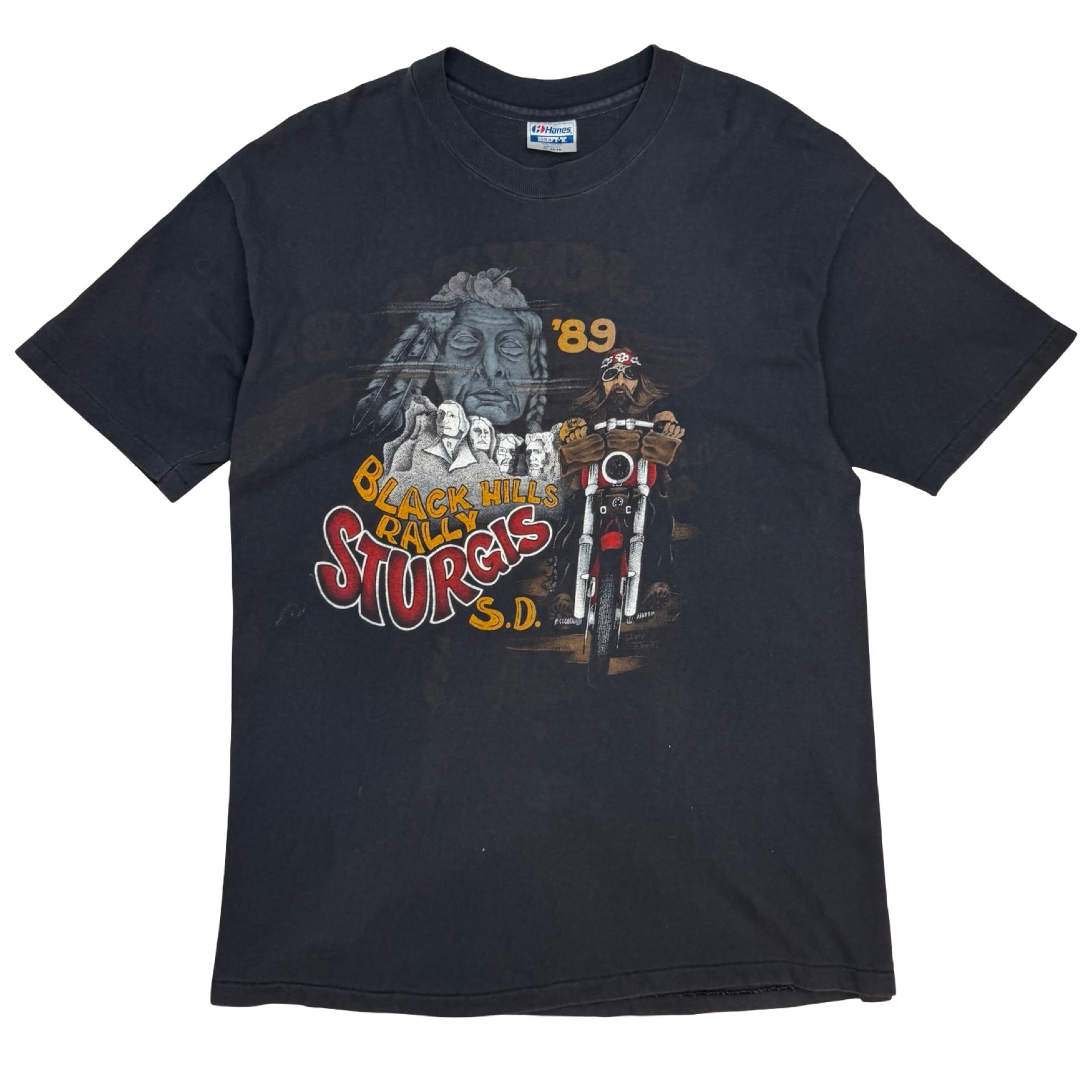1989 Sturgis Black Hills Rally Tee Black