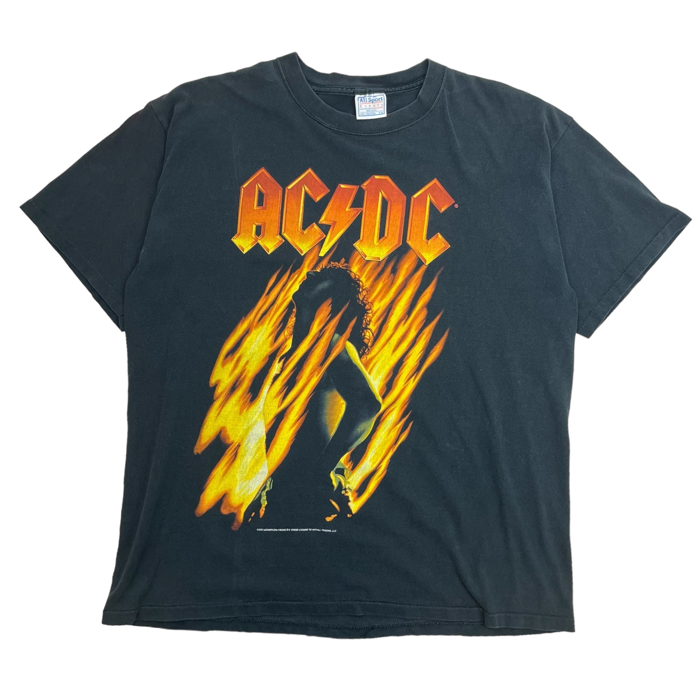 2001 AC/DC Bonfire Tee Black