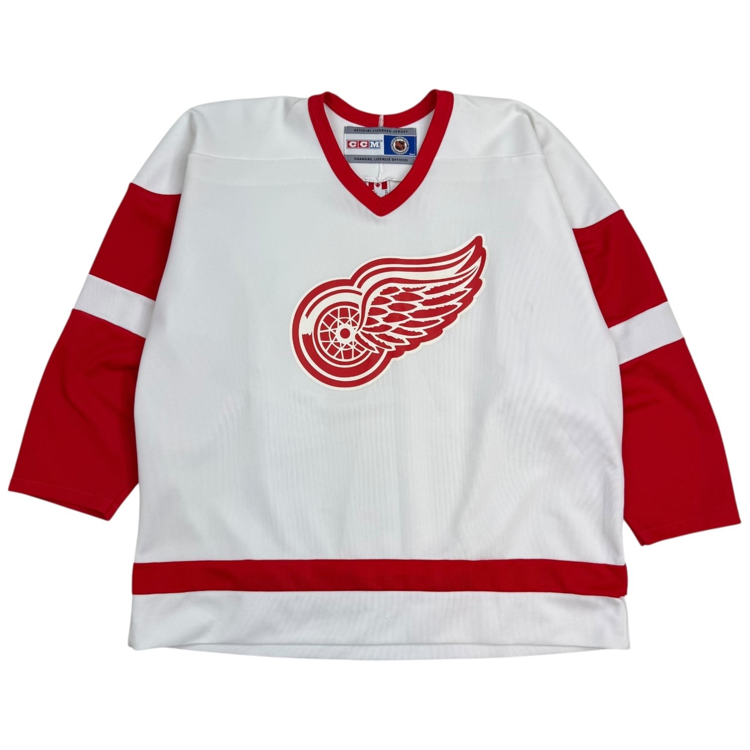 Vintage CCM Detroit Red Wings Away Jersey White/Red