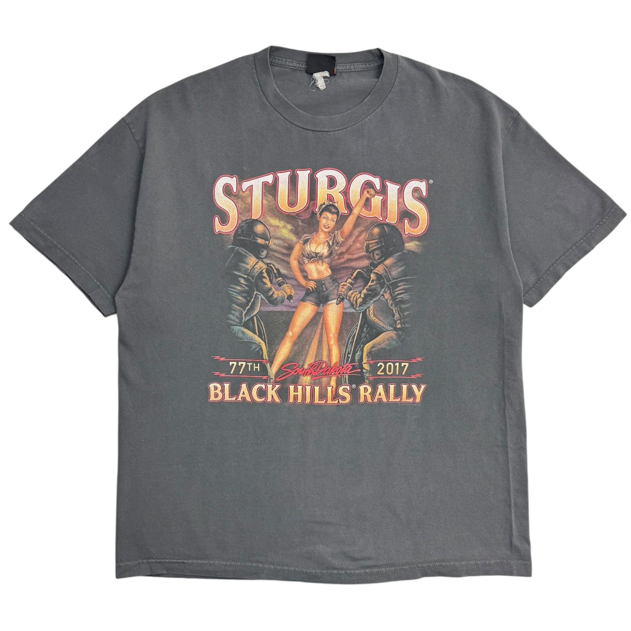 Sturgis Pin Up Flag Girl T-Shirt