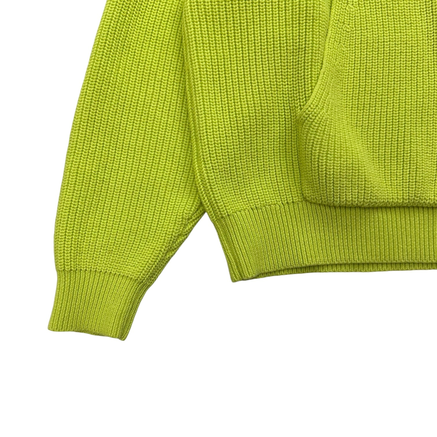 Stussy Cotton Knit Hoodie Lime