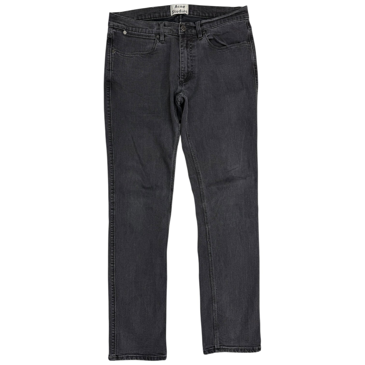 Acne Studios Max Used Cash Denim Jeans Washed Black