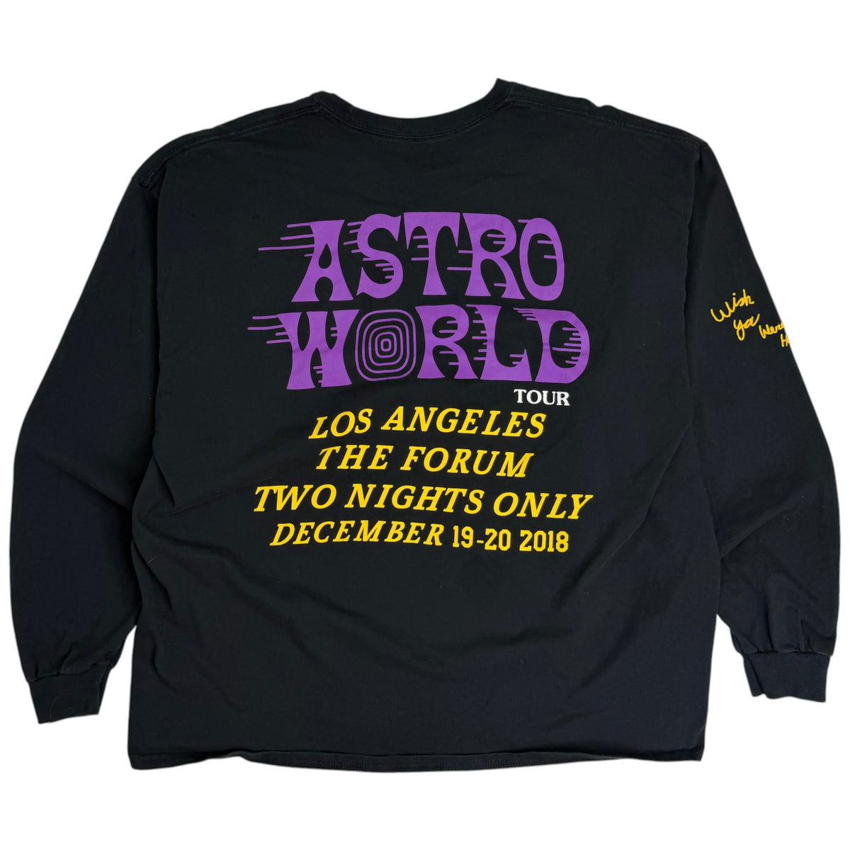 Travis Scott Astroworld Los Angeles Exclusive Long Sleeve Tee Black