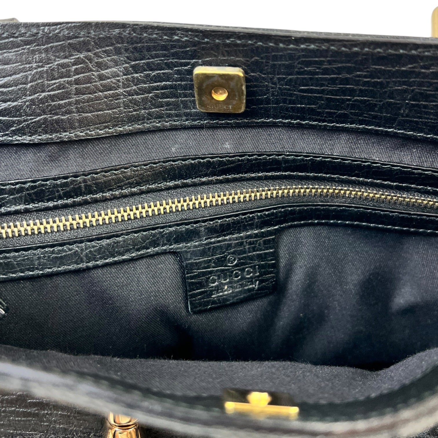 Gucci GG Canvas Hasler Tote Black