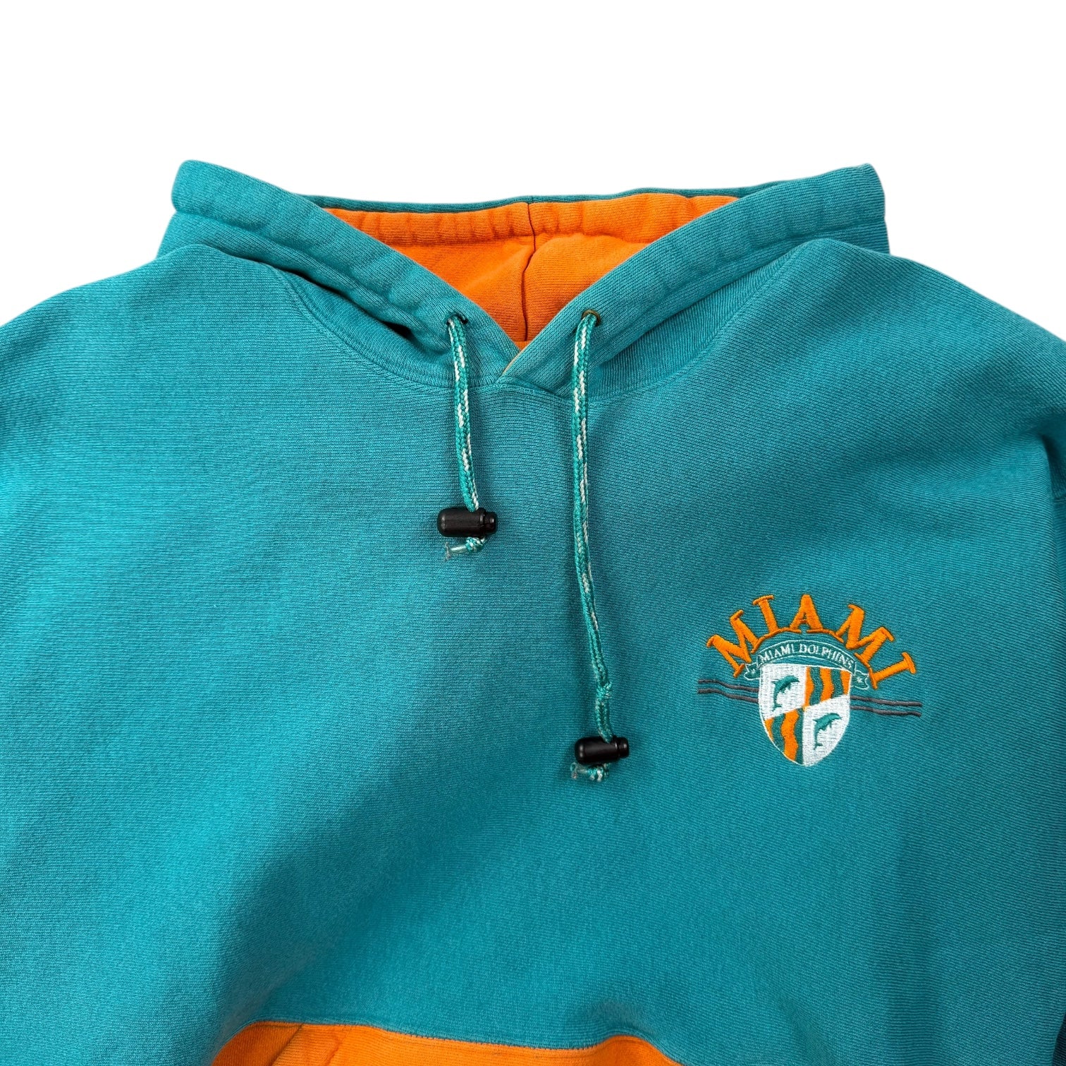 Vintage Miami Dolphins Two Tone Hoodie Green/Turqoise