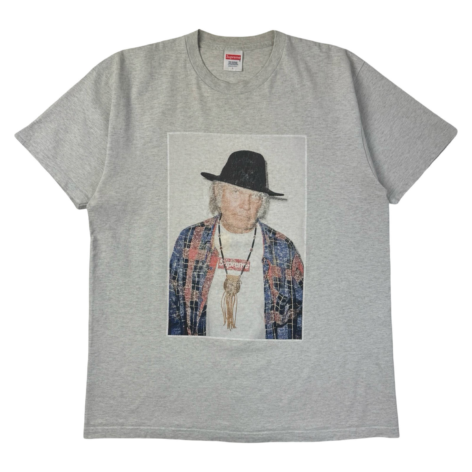 Supreme Neil Young Portrait T-Shirt Heather White