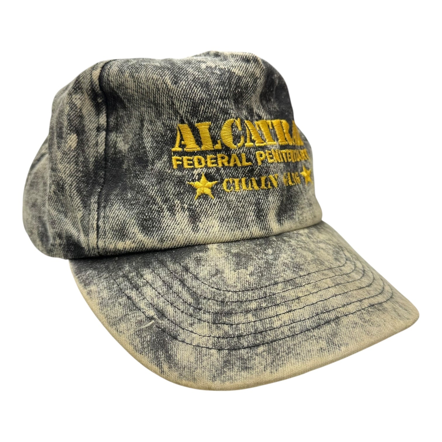 Vintage Alcatraz Federal Penitentiary ‘Chain Gang’ Hat Stone Wash Grey