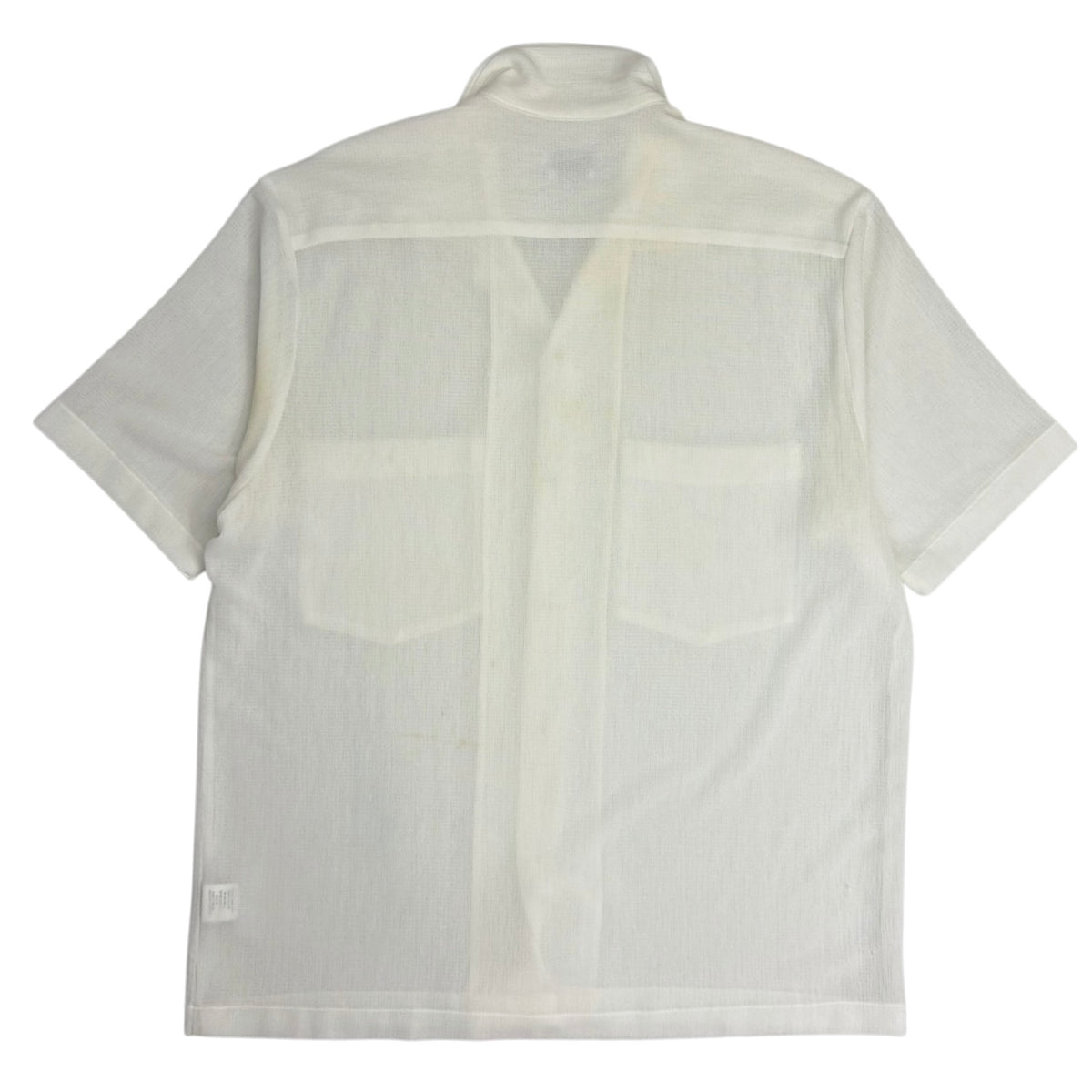 CMMN SWDN Dexter Japanese Soft Mesh Camp Collar Shirt White