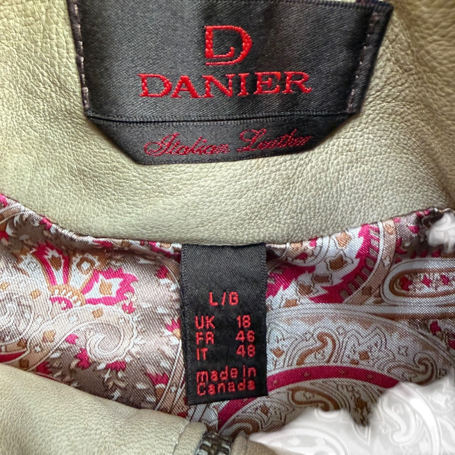 (W) Vintage Danier Leather Jacket Tan