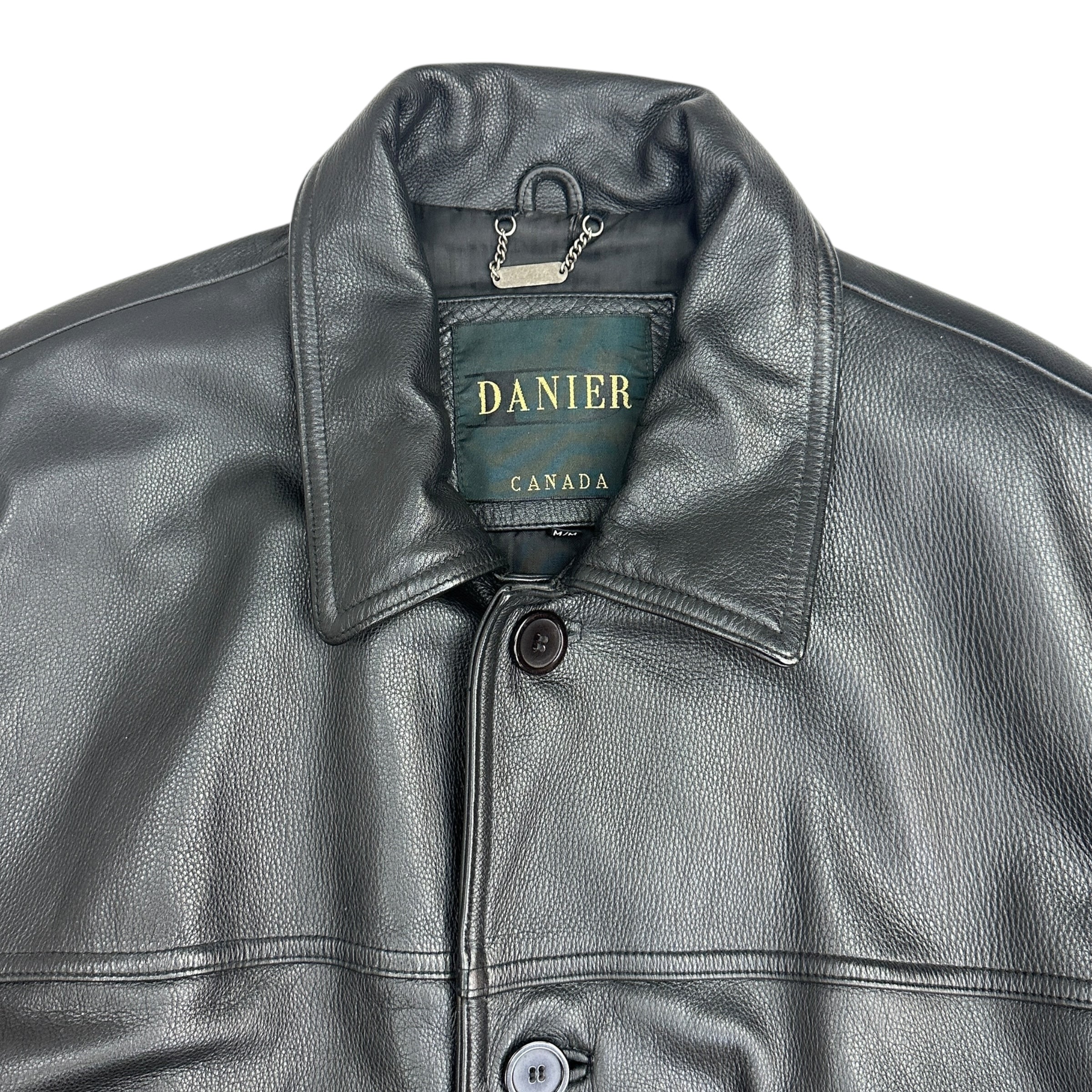 Vintage Danier Leather Trench Coat Black