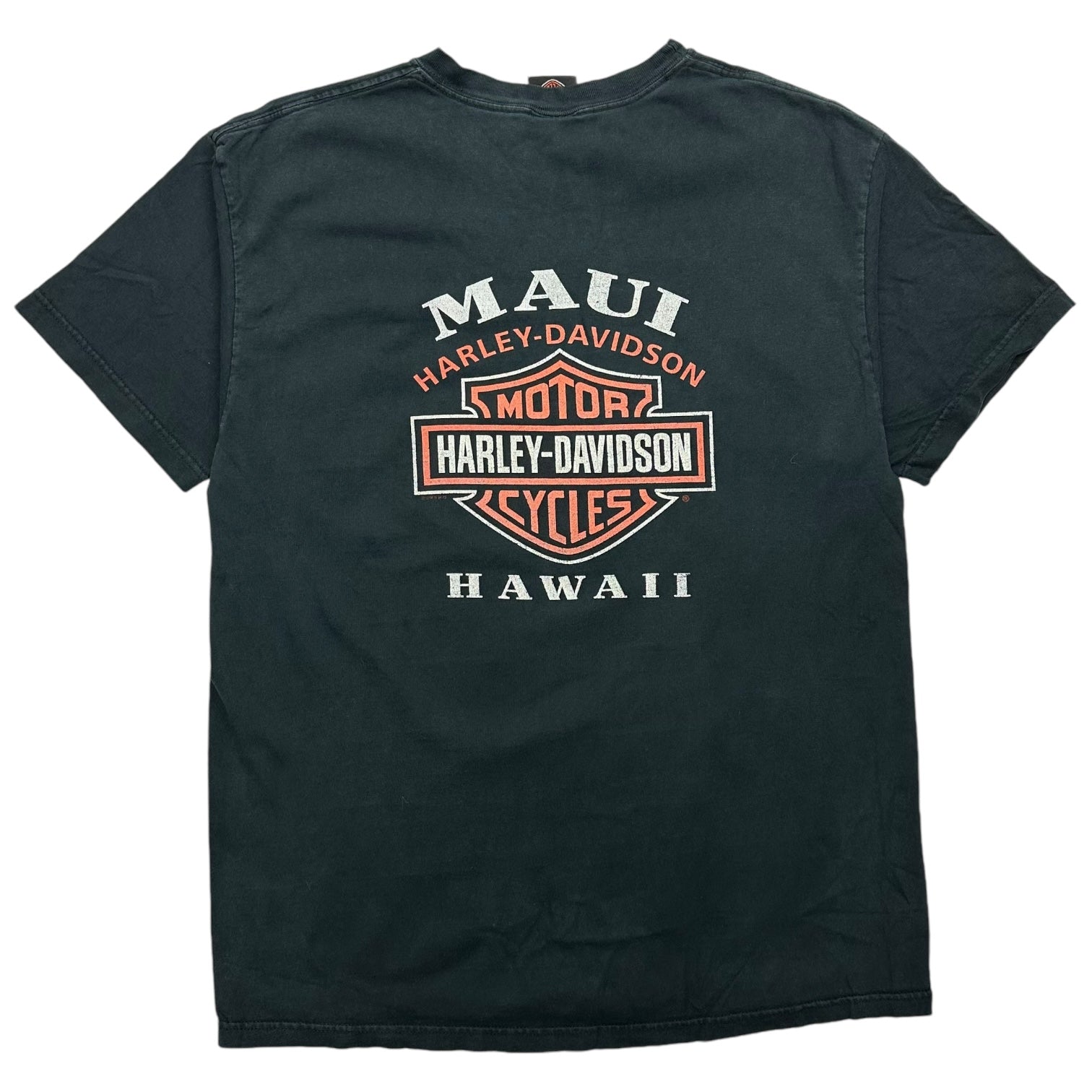 Vintage Harley Davidson Of Maui Hawaii Tee Black