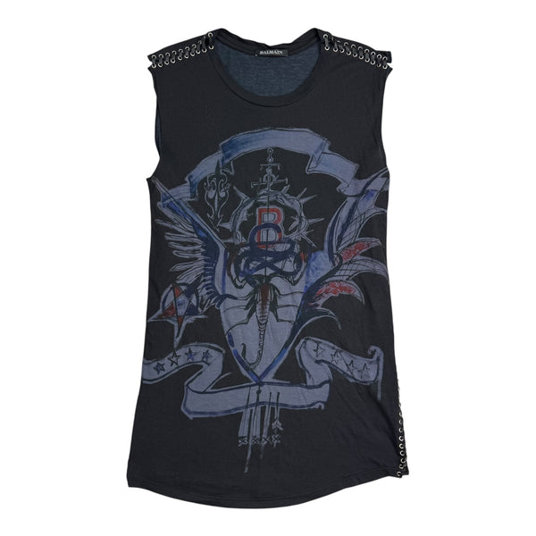 (W) Balmain S/S 2011 Collection Tank Top Black