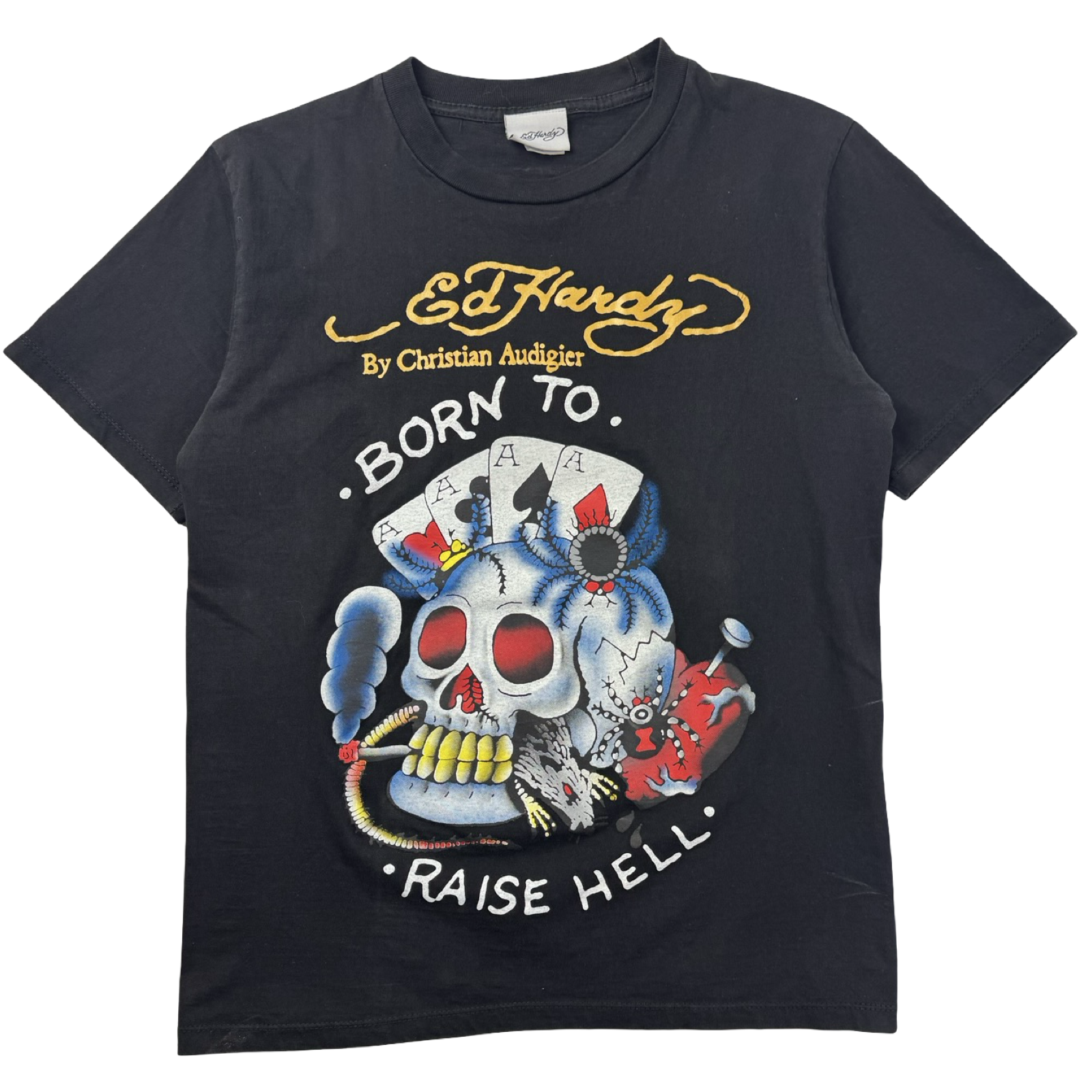 Y2K Ed Hardy 'Born To Raise Hell' T-Shirt
