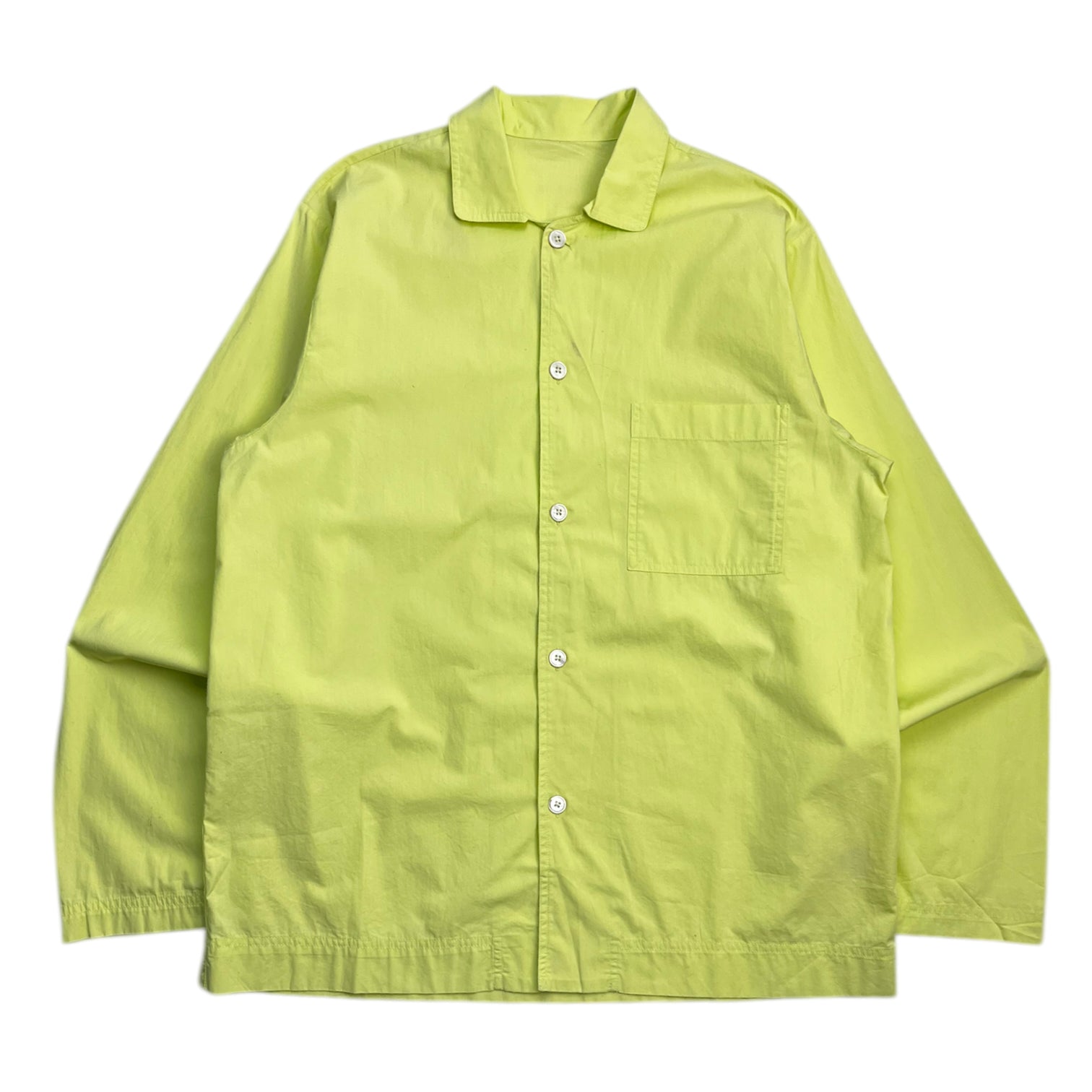 Stussy x Tekla Poplin Pyjama Shirt 'Lime'