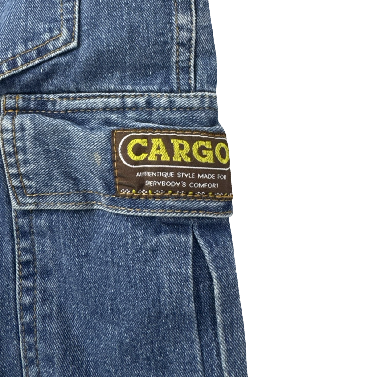 Vintage Cargo Denim Shorts Medium Indigo