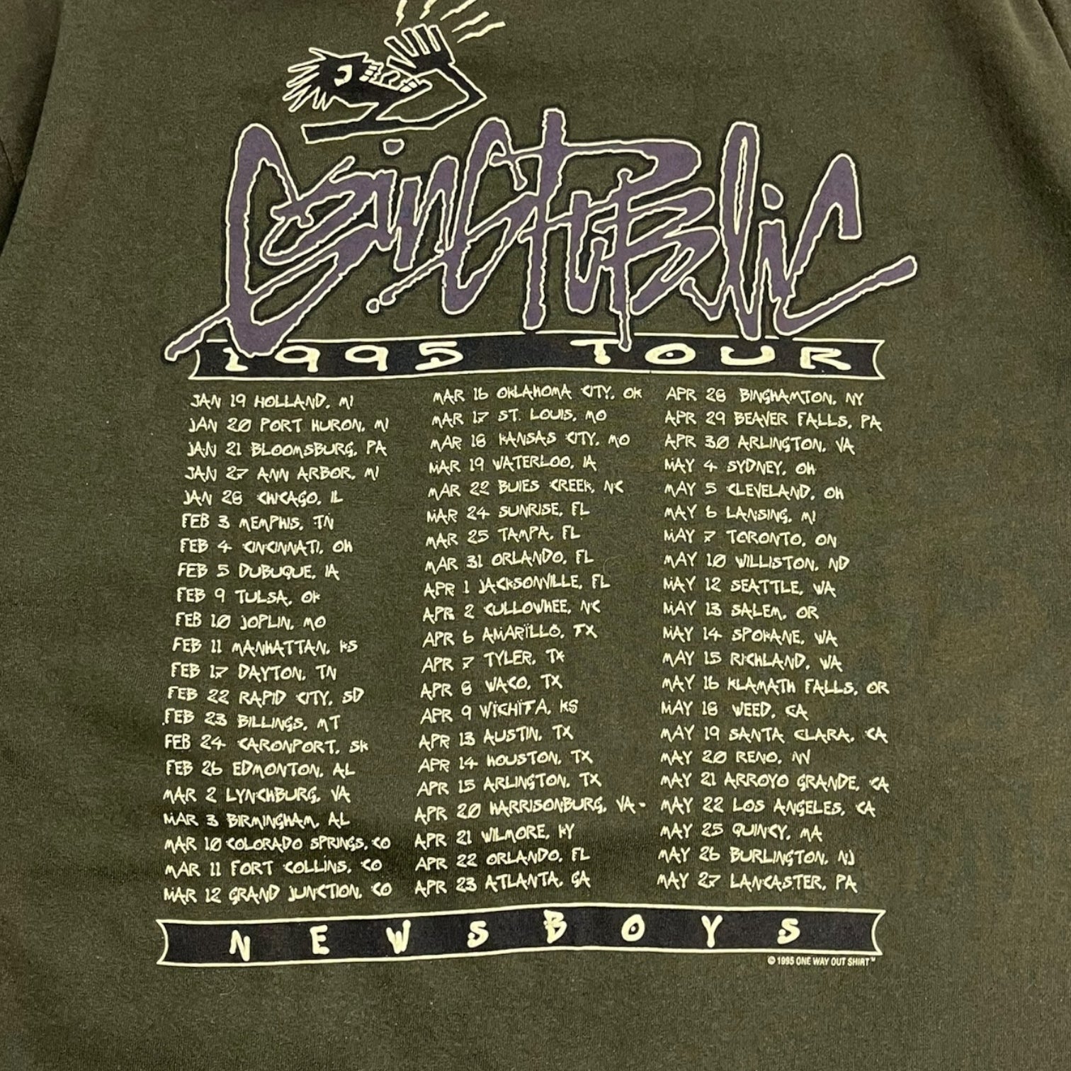 1995 News Boys “Going Public” Tour T-Shirt